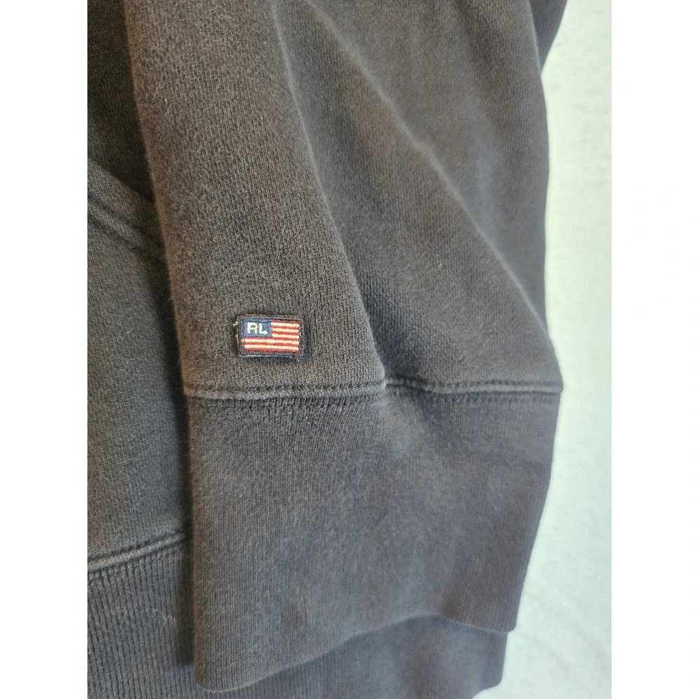Vintage Polo Jeans Company Ralph Lauren Full Zip Hoodie Large Navy Spell Out